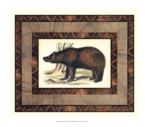 Framed Rustic Bear Print