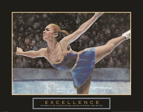 Framed Excellence - Ice Skater Print