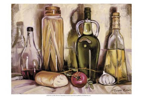 Framed Pasta and Olive Oil Print