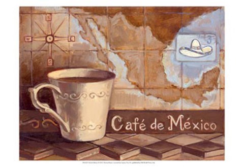 Framed Cafe de Mexico Print