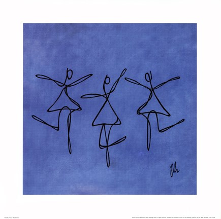 Framed Peace - Blue Dancers Print