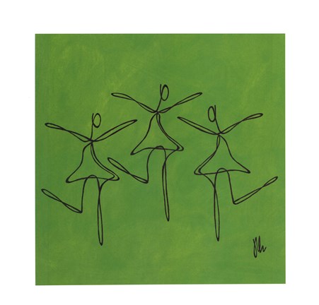 Framed Love - Green Dancers Print