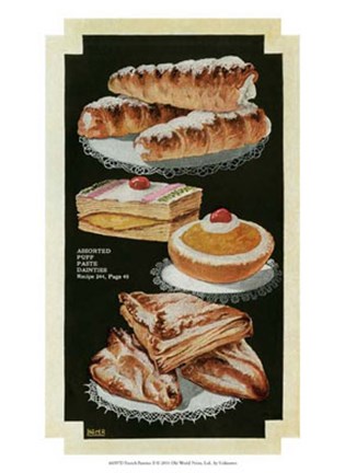 Framed French Pastries II Print