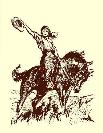 Framed Small Cowgirl Print