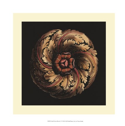 Framed Small Classic Rosette V Print