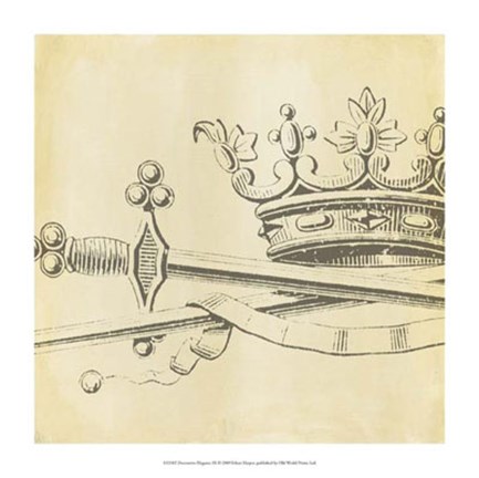 Framed Decorative Elegance IX Print