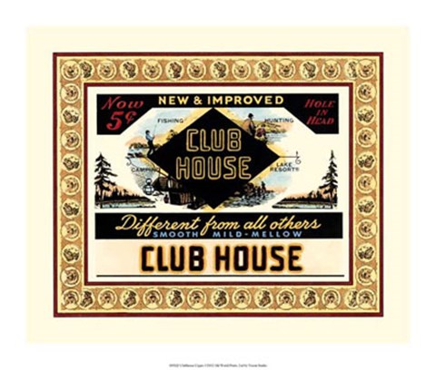 Framed Clubhouse Cigars Print