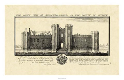 Framed Vintage Wingfield Castle Print