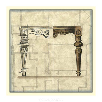 Framed Furniture Sketch IV Print