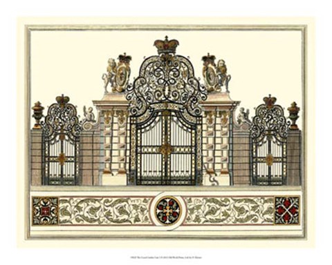 Framed Grand Garden Gate I Print