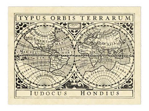 Framed Vintage Maps I Print