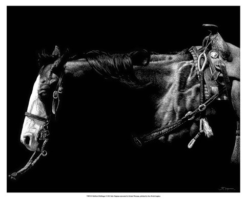 Framed Baldfaced Bulldogger Print