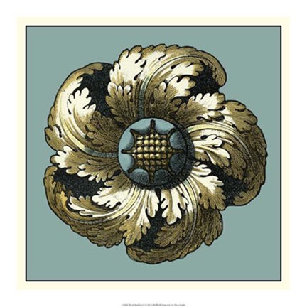 Framed Floral Medallion II Print
