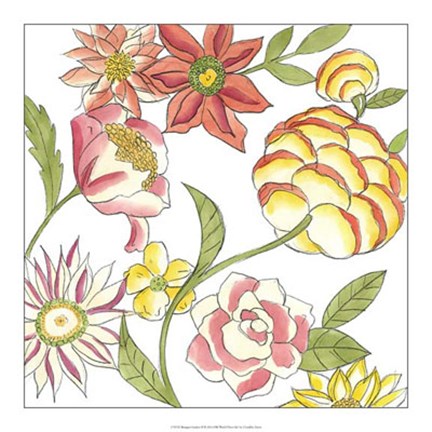 Framed Bouquet Garden II Print