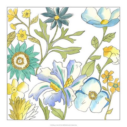 Framed Bouquet Garden III Print