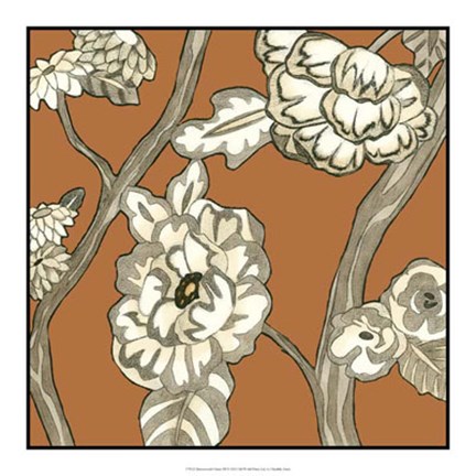 Framed Butterscotch Chintz III Print