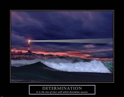 Framed Determination-Lighthouse Print
