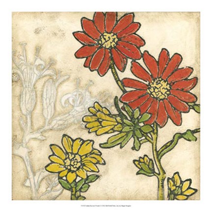 Framed Indian Summer Florals I Print