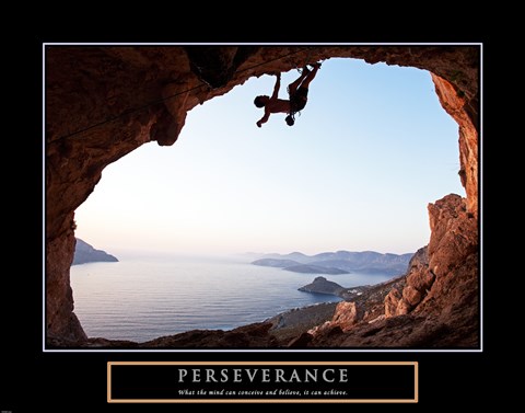 Framed Perseverance-Cliffhanger Print