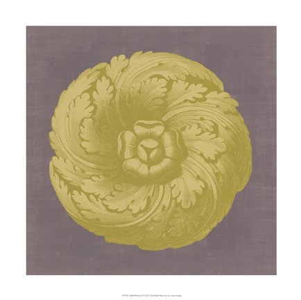 Framed Gilded Rosette II Print