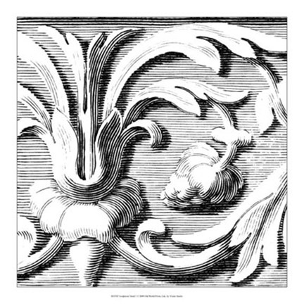 Framed Sculptural Detail I Print