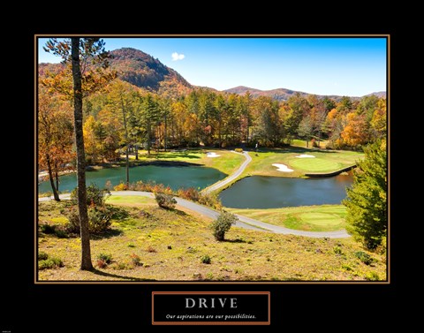 Framed Drive-Golf Print