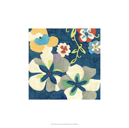 Framed Indigo Garden VI Print