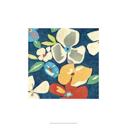 Framed Indigo Garden VII Print