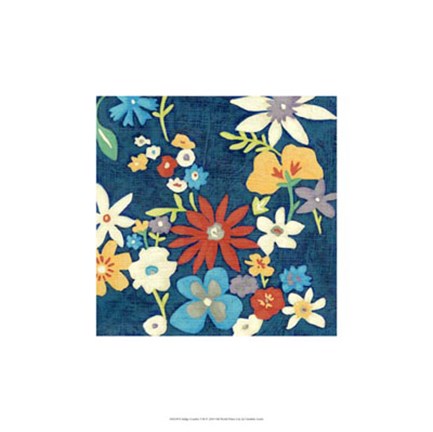 Framed Indigo Garden VIII Print