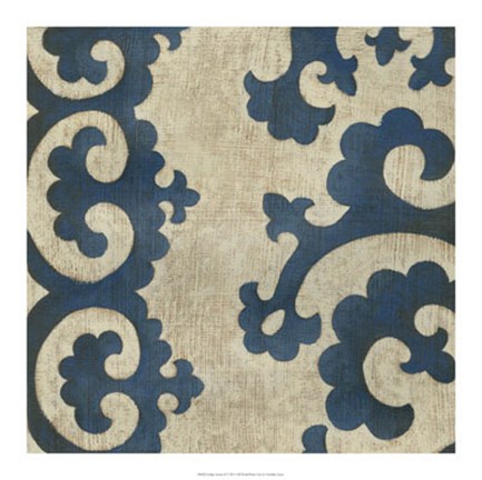 Framed Indigo Suzani II Print