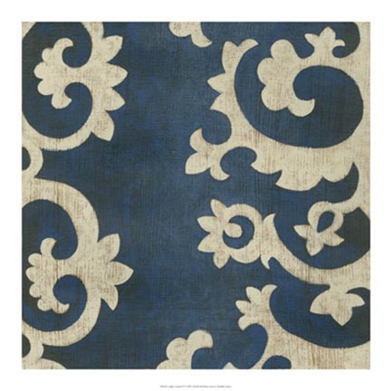 Framed Indigo Suzani IV Print