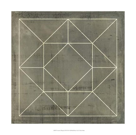 Framed Geometric Blueprint VIII Print