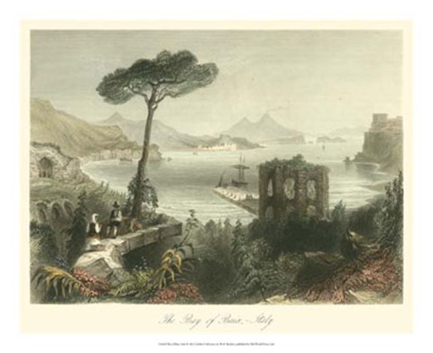 Framed Bay of Baie, Italy Print