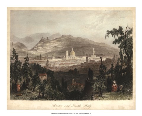 Framed Florence &amp; Fiesole, Italy Print
