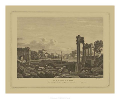 Framed Italian Landscape IV Print