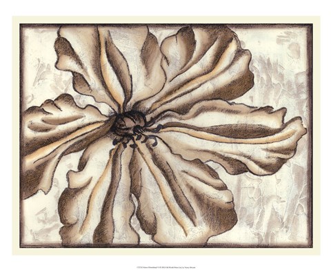 Framed Fresco Flowerhead VI Print