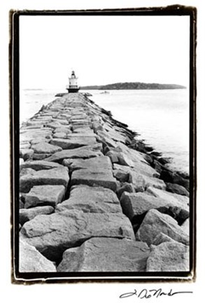 Framed Spring Point Light, Maine II Print