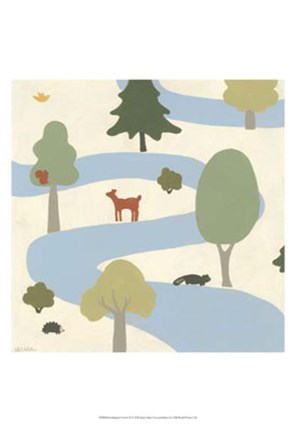 Framed Enchanted Forest II Print