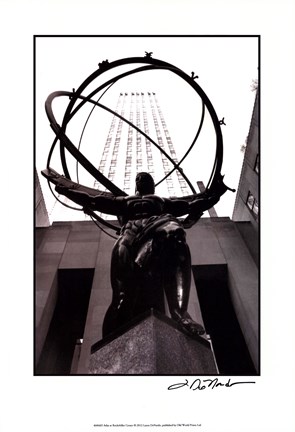 Framed Atlas at Rockefeller Center Print