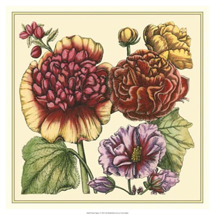 Framed Floral Spray I Print