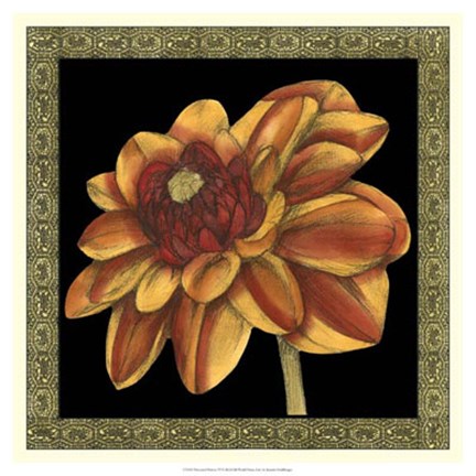 Framed Patterned Flowers VI Print