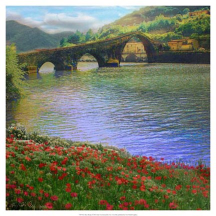 Framed River Bridge Print