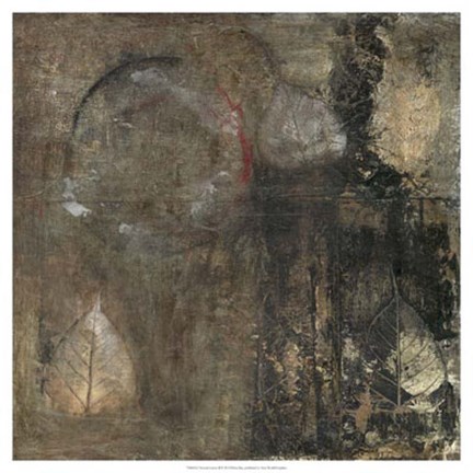 Framed Neutral Leaves II Print