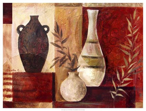 Framed Spice Vases I Print