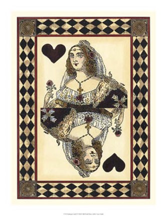 Framed Harlequin Cards III Print