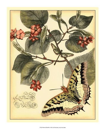 Framed Whimsical Butterflies I Print