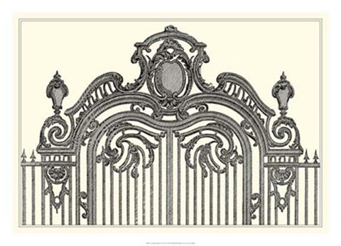 Framed Antique Briseux Gate II Print