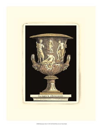 Framed Renaissance Vase I Print