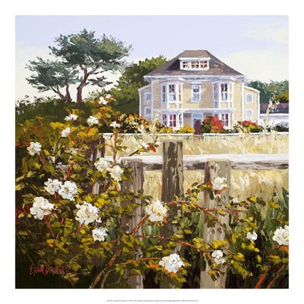 Framed Victorian Triptych I Print