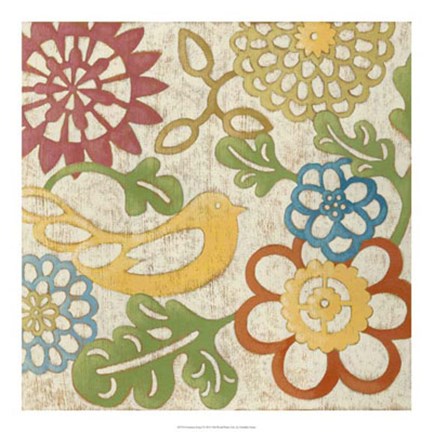 Framed Summer Song I Print